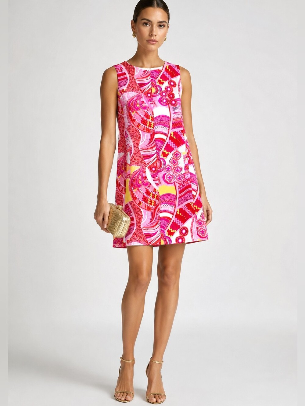 Nine West bright pink Graphic dress sleeveless